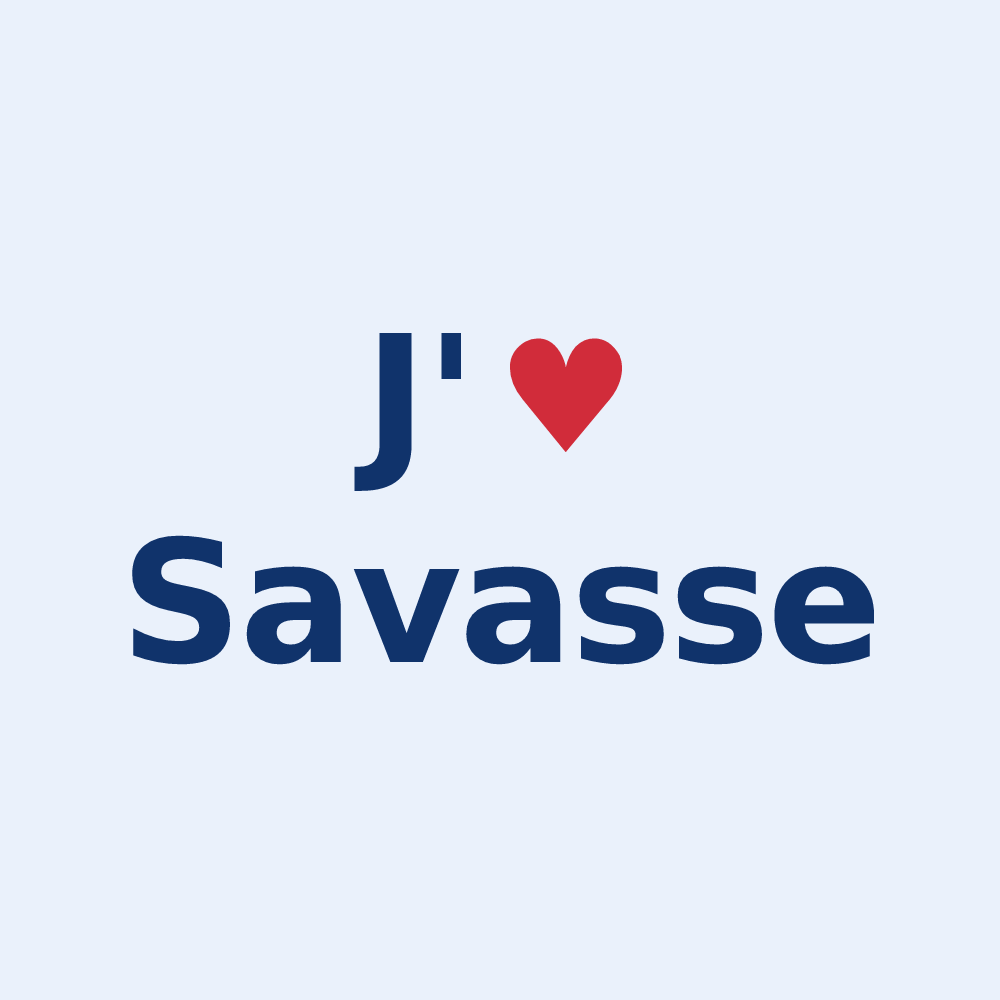 Sticker personnalisé Savasse — design J'aime Savasse