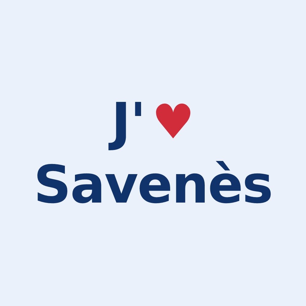 Sticker personnalisé Savenès — design J'aime Savenès