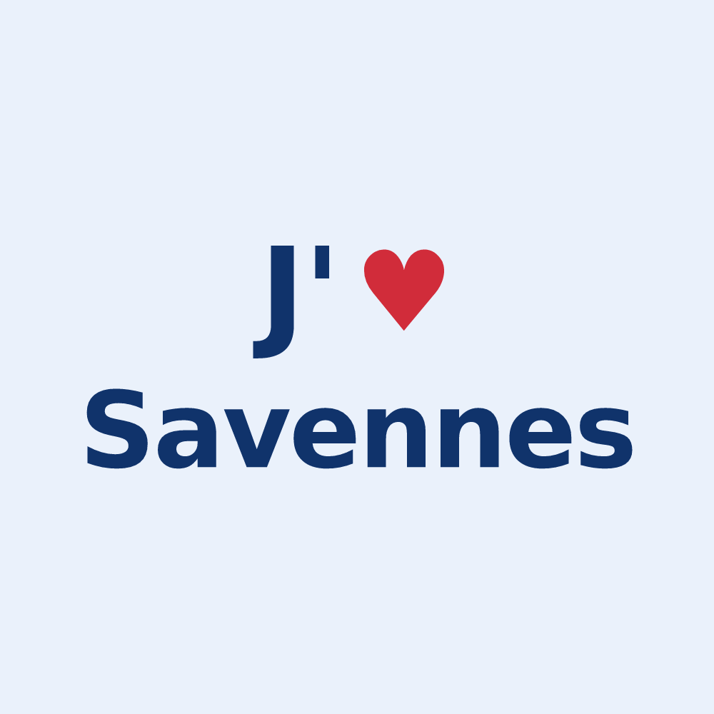 Sticker personnalisé Savennes — design J'aime Savennes