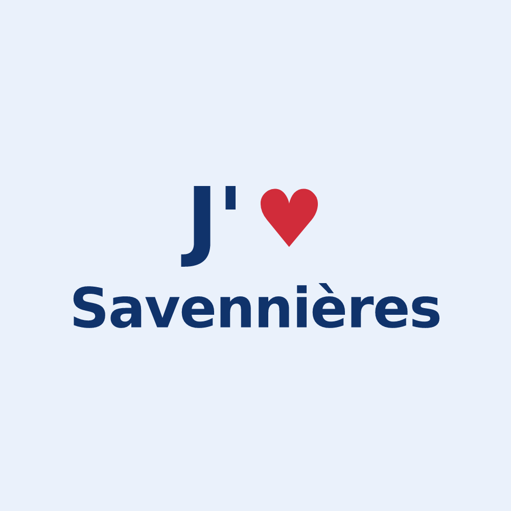 Sticker personnalisé Savennières — design J'aime Savennières