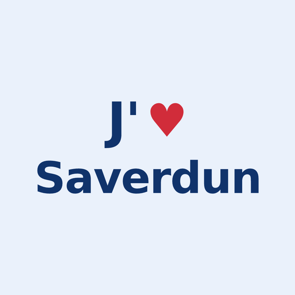 Sticker personnalisé Saverdun — design J'aime Saverdun