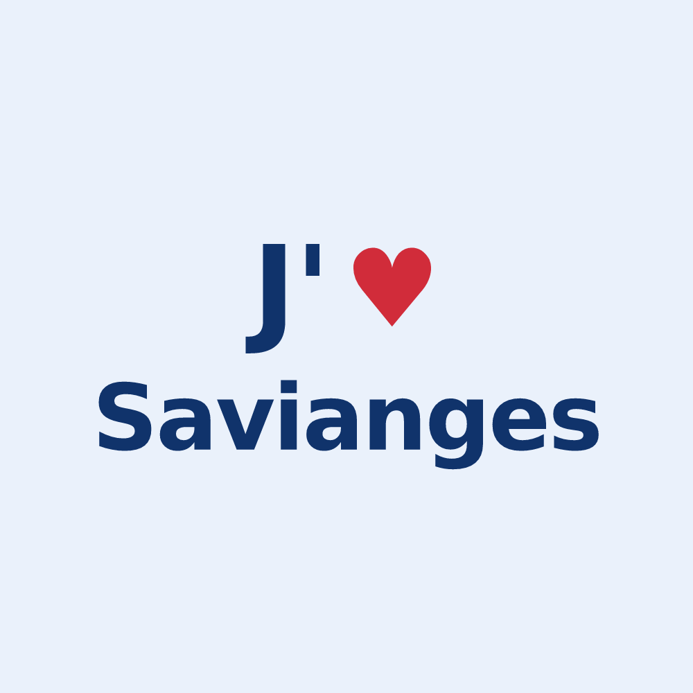 Sticker personnalisé Savianges — design J'aime Savianges