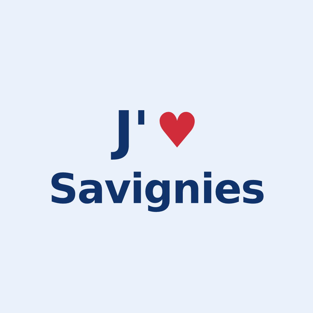 Sticker personnalisé Savignies — design J'aime Savignies