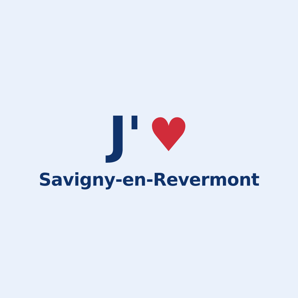 Sticker personnalisé Savigny-en-Revermont — design J'aime Savigny-en-Revermont