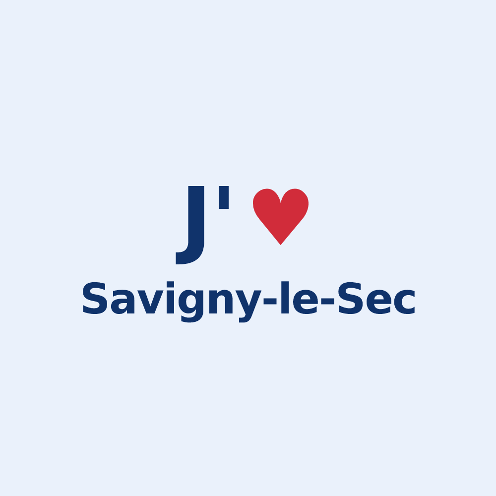 Sticker personnalisé Savigny-le-Sec — design J'aime Savigny-le-Sec
