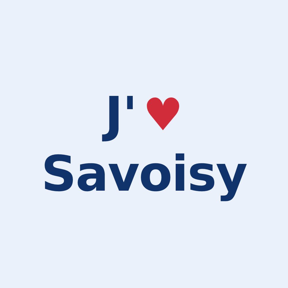 Sticker personnalisé Savoisy — design J'aime Savoisy