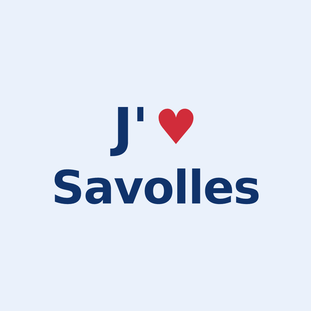 Sticker personnalisé Savolles — design « J'aime Savolles » imprimé sur le sticker