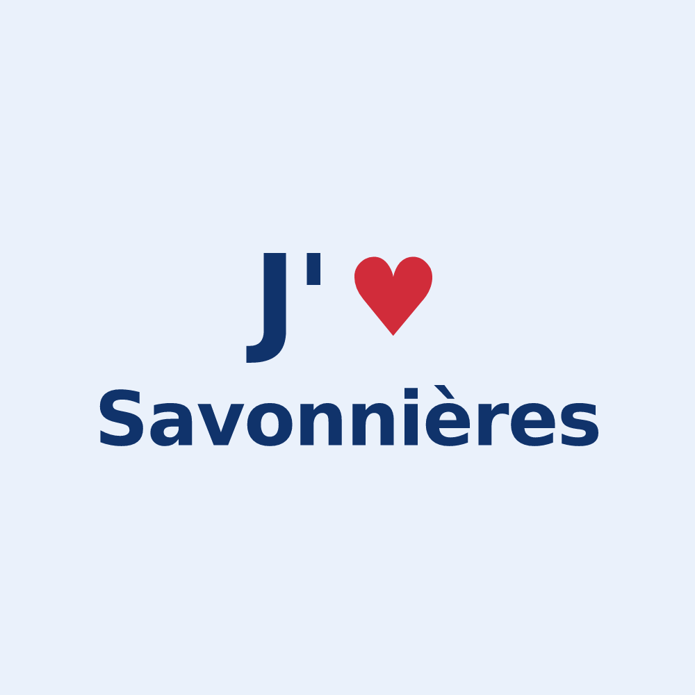 Sticker personnalisé Savonnières — design J'aime Savonnières
