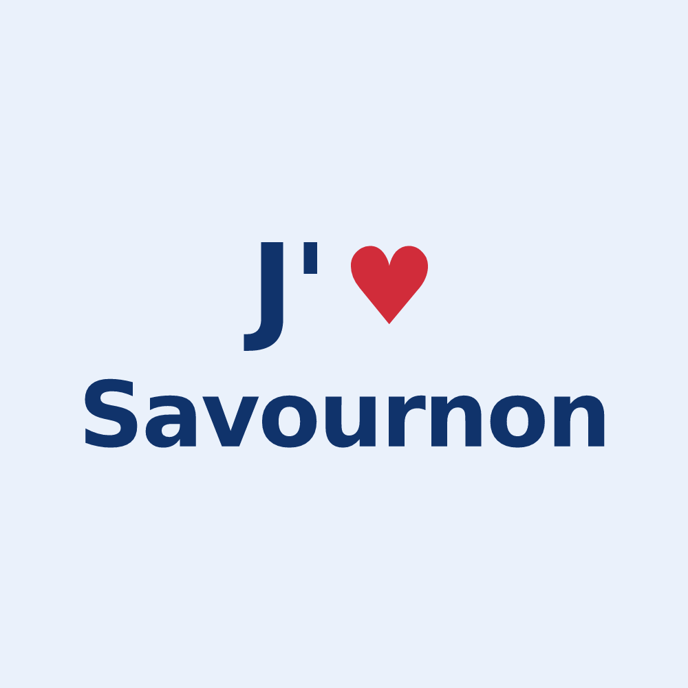 Sticker personnalisé Savournon — design « J'aime Savournon » imprimé sur le sticker