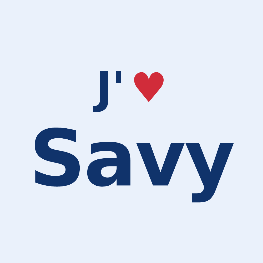Sticker personnalisé Savy — design J'aime Savy