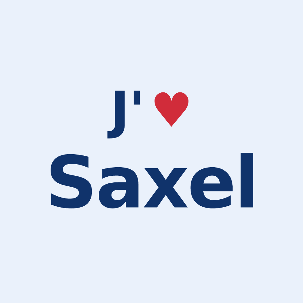Sticker personnalisé Saxel — design J'aime Saxel