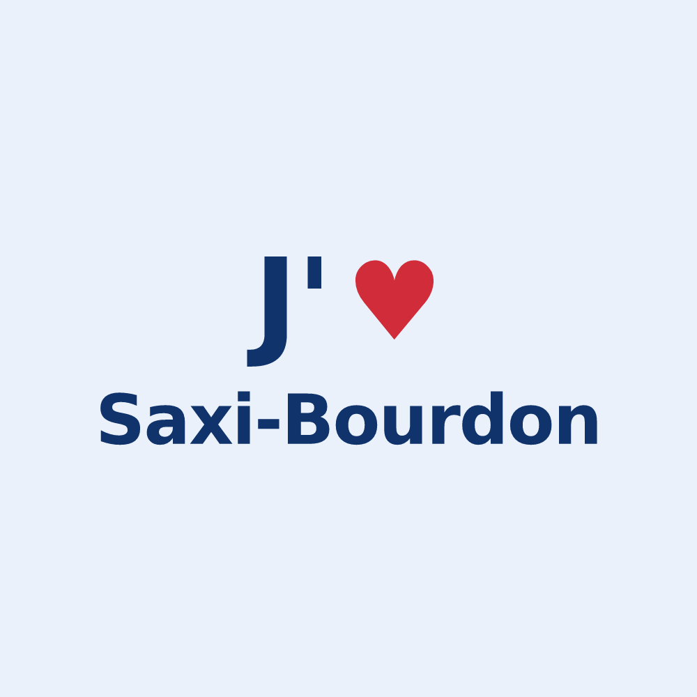 Sticker personnalisé Saxi-Bourdon — design J'aime Saxi-Bourdon