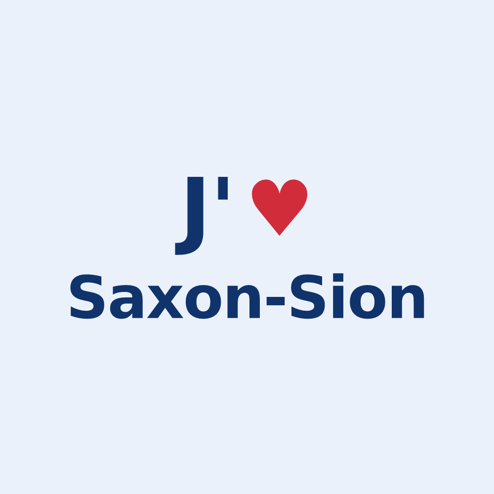 Sticker personnalisé Saxon-Sion — design J'aime Saxon-Sion