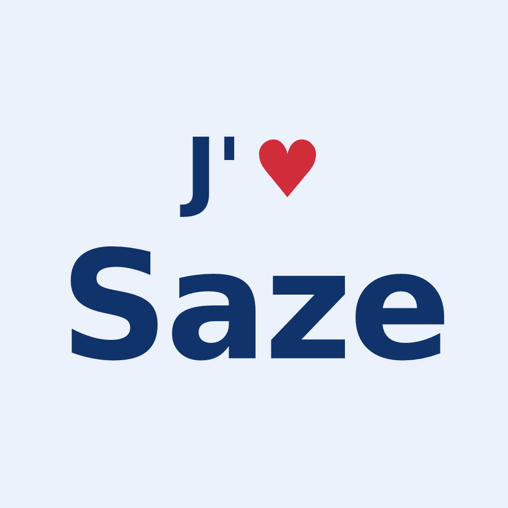 Sticker personnalisé Saze — design J'aime Saze
