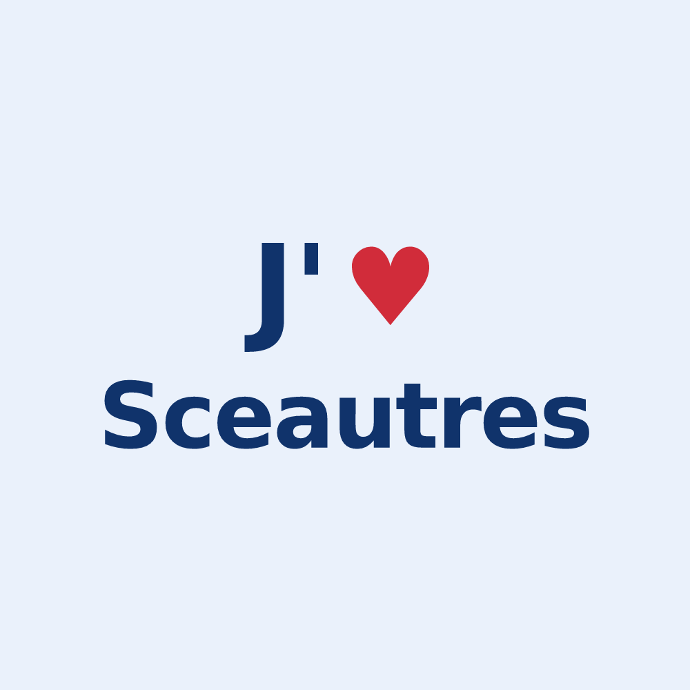 Sticker personnalisé Sceautres — design J'aime Sceautres