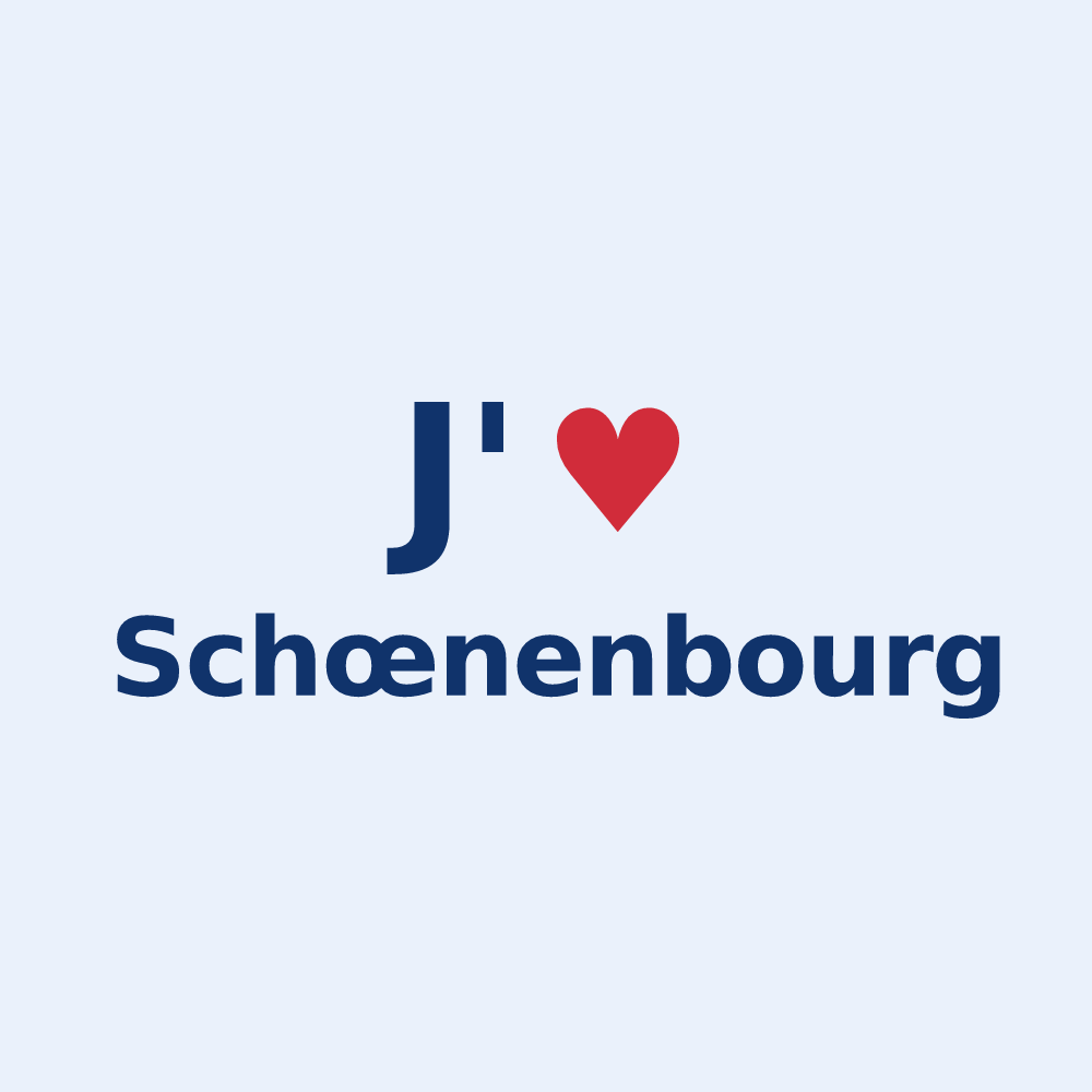 Sticker personnalisé Schœnenbourg — design J'aime Schœnenbourg