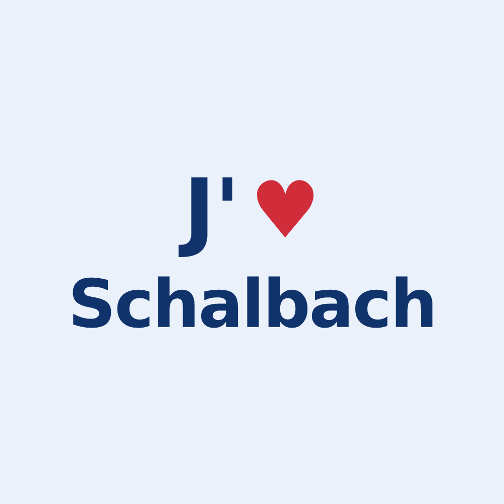 Sticker personnalisé Schalbach — design J'aime Schalbach