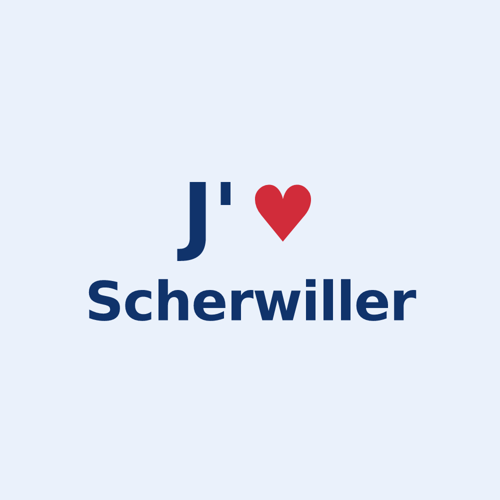 Sticker personnalisé Scherwiller — design J'aime Scherwiller