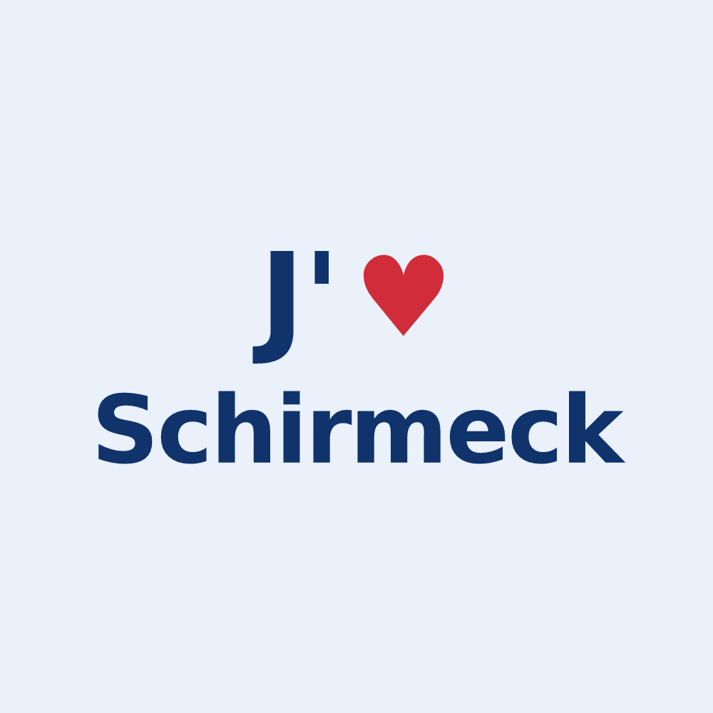 Sticker personnalisé Schirmeck — design J'aime Schirmeck