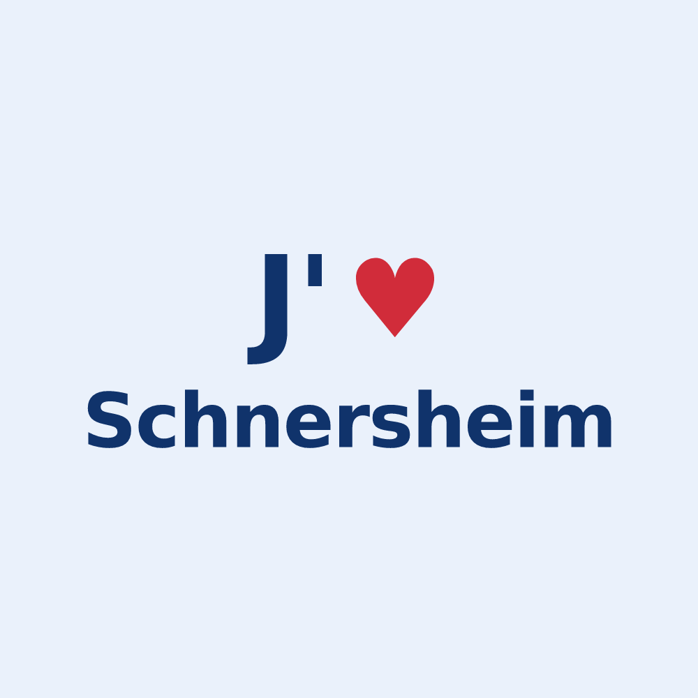 Sticker personnalisé Schnersheim — design J'aime Schnersheim