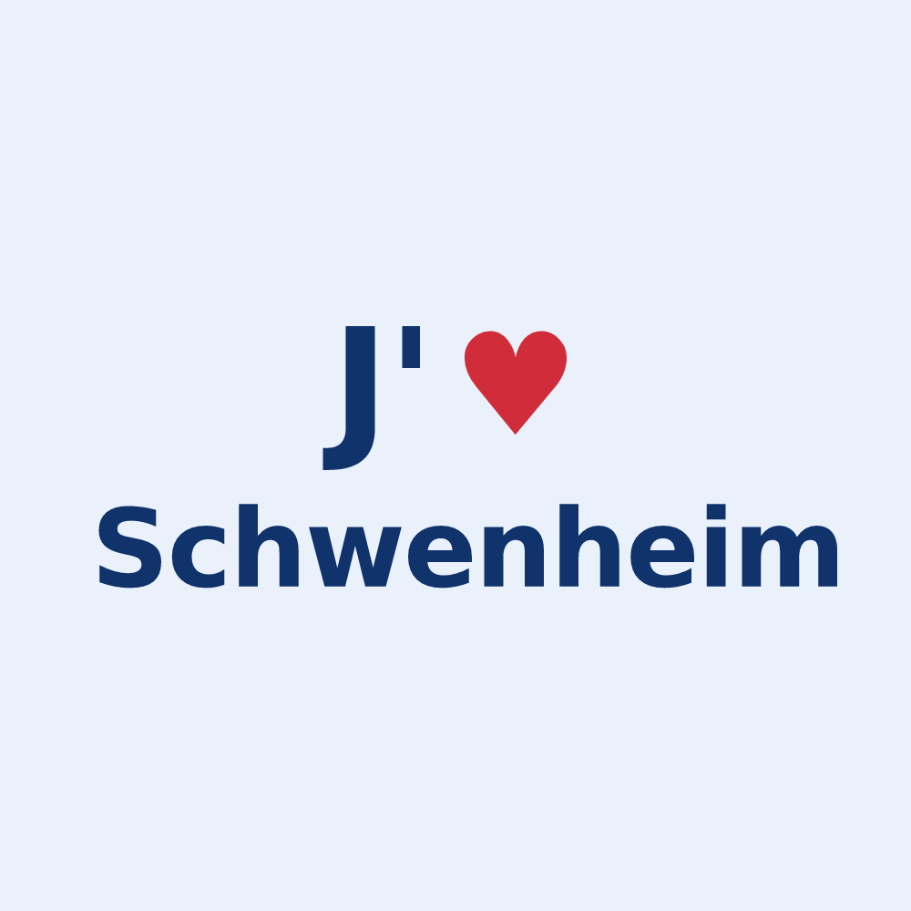 Sticker personnalisé Schwenheim — design J'aime Schwenheim