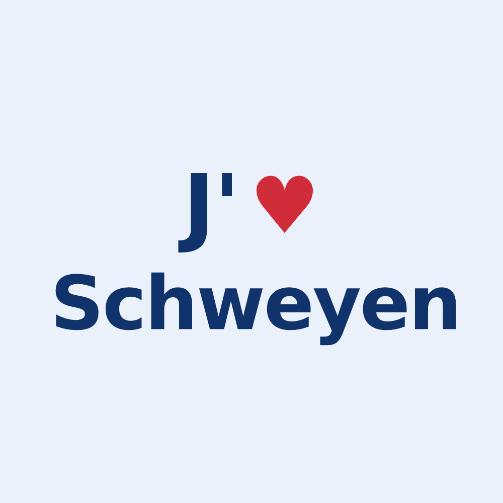 Sticker personnalisé Schweyen — design J'aime Schweyen