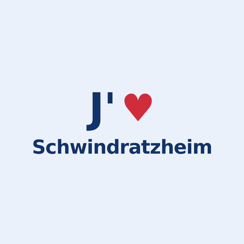 Sticker personnalisé Schwindratzheim — design J'aime Schwindratzheim