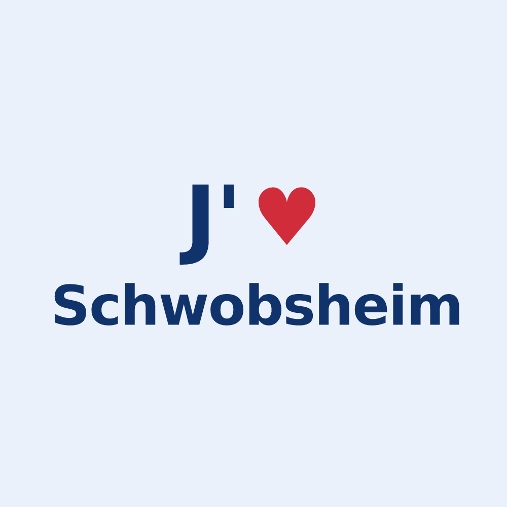 Sticker personnalisé Schwobsheim — design J'aime Schwobsheim
