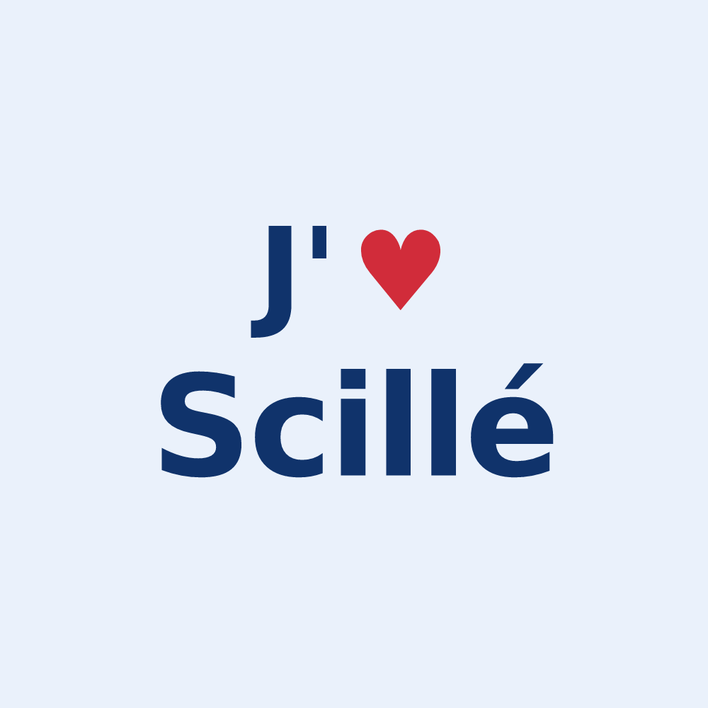 Sticker personnalisé Scillé — design J'aime Scillé