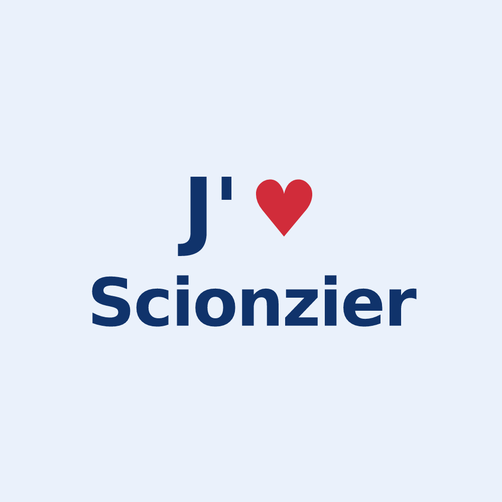 Sticker personnalisé Scionzier — design J'aime Scionzier