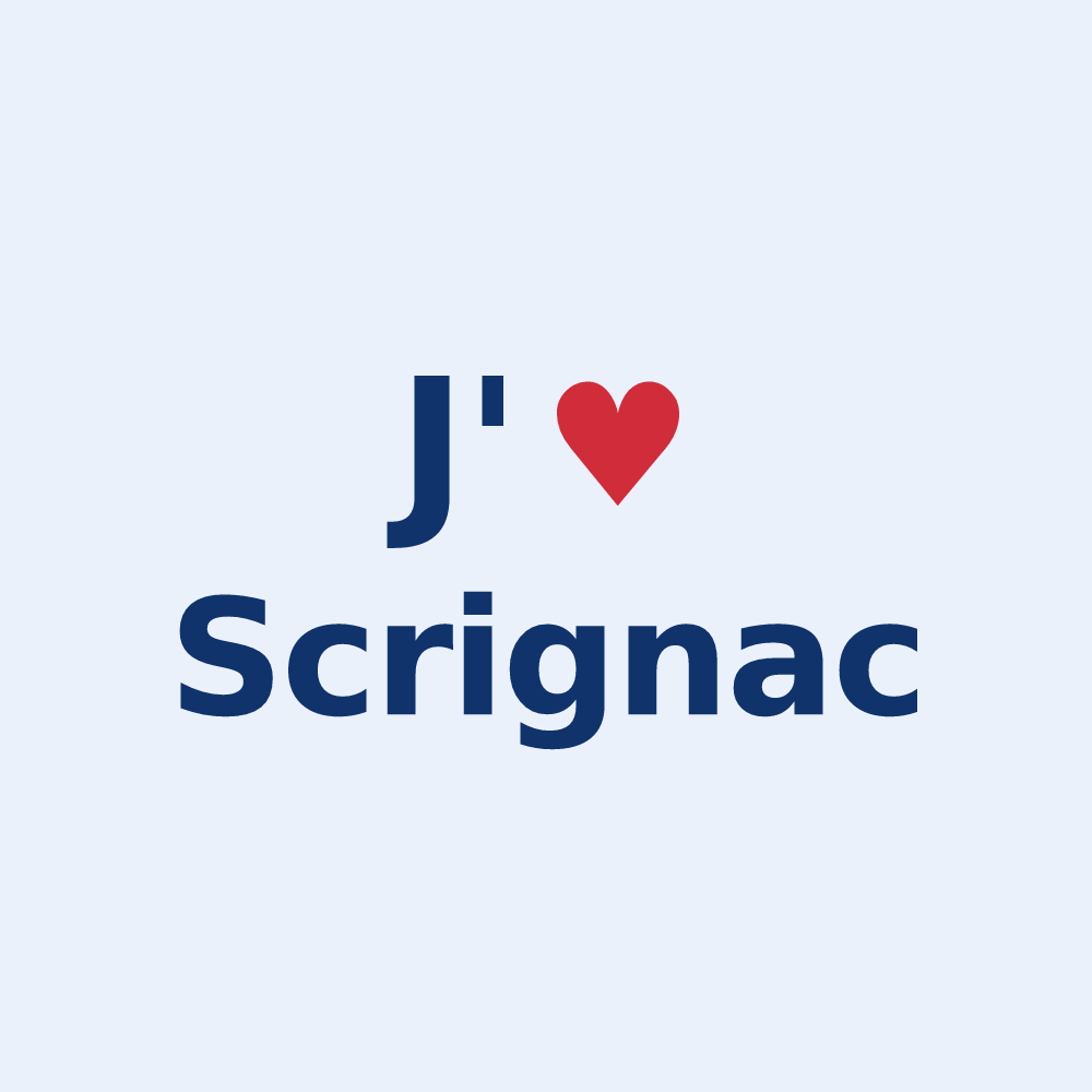 Sticker personnalisé Scrignac — design J'aime Scrignac