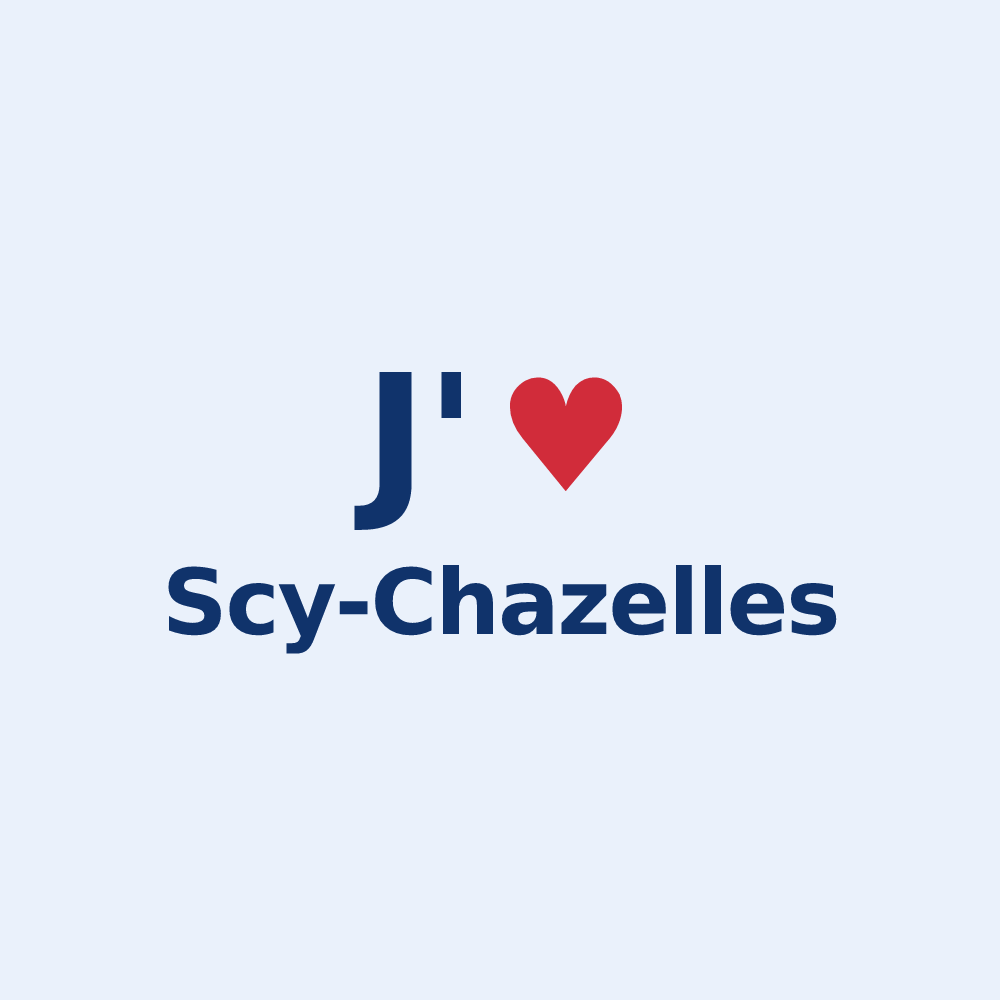 Sticker personnalisé Scy-Chazelles — design J'aime Scy-Chazelles