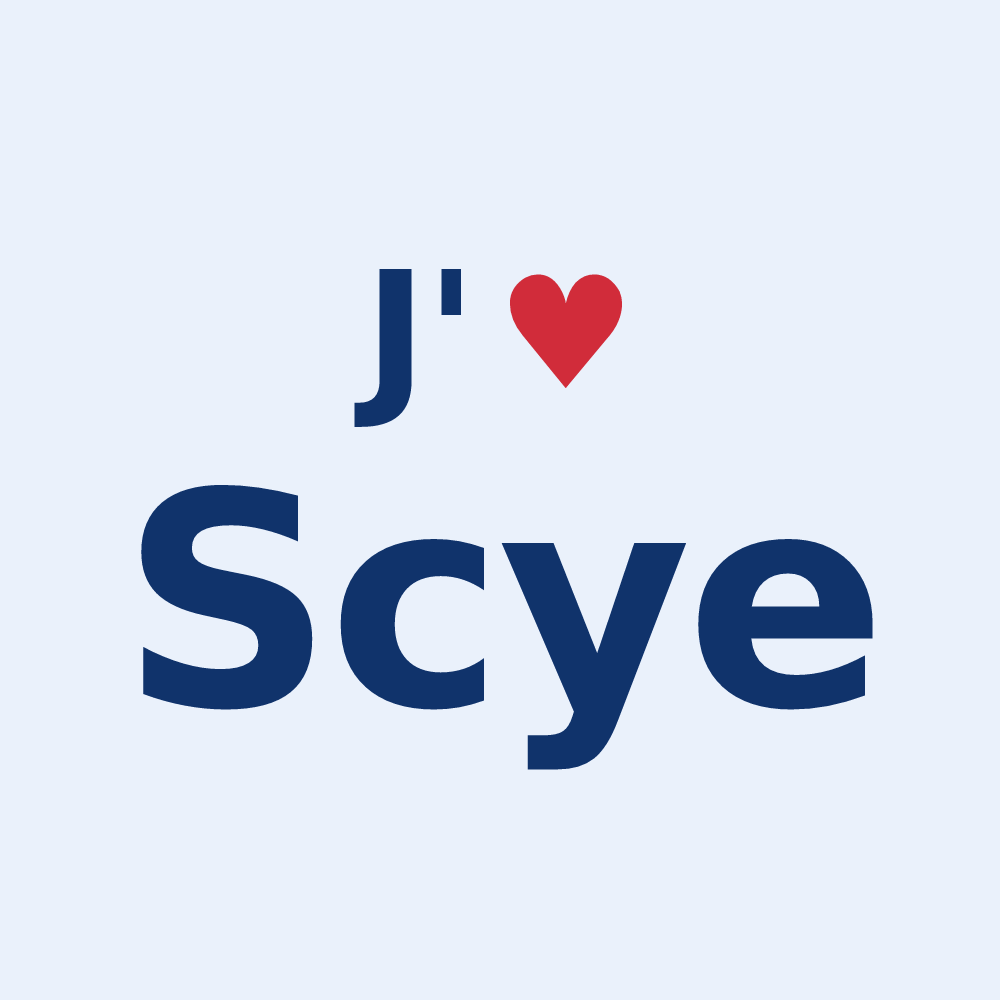 Sticker personnalisé Scye — design J'aime Scye