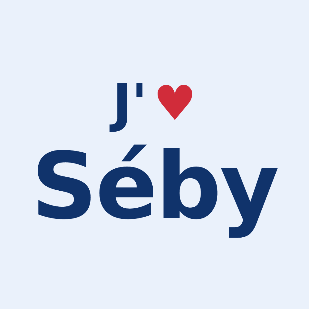 Sticker personnalisé Séby — design J'aime Séby