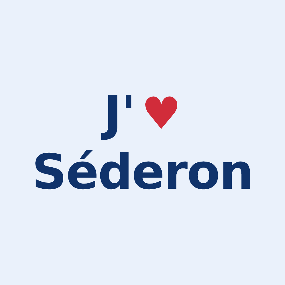 Sticker personnalisé Séderon — design J'aime Séderon
