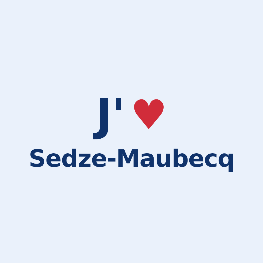 Sticker personnalisé Sedze-Maubecq — design J'aime Sedze-Maubecq