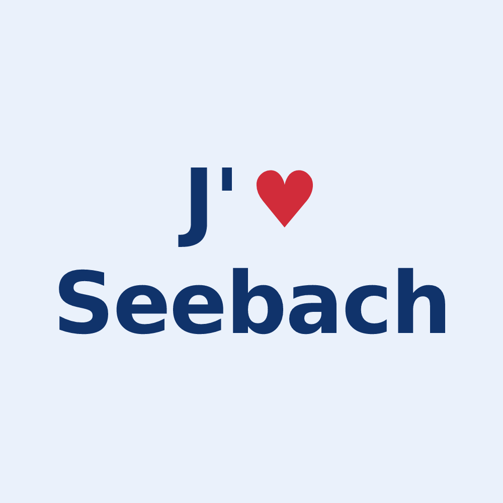 Sticker personnalisé Seebach — design J'aime Seebach