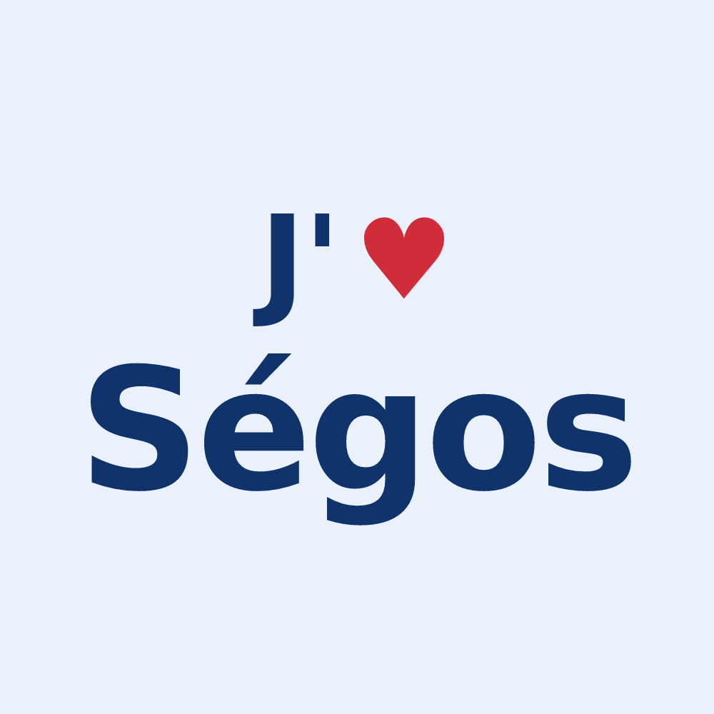 Sticker personnalisé Ségos — design J'aime Ségos
