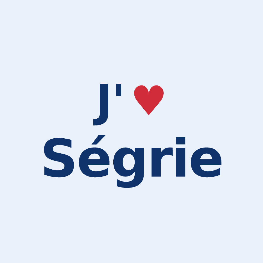 Sticker personnalisé Ségrie — design J'aime Ségrie