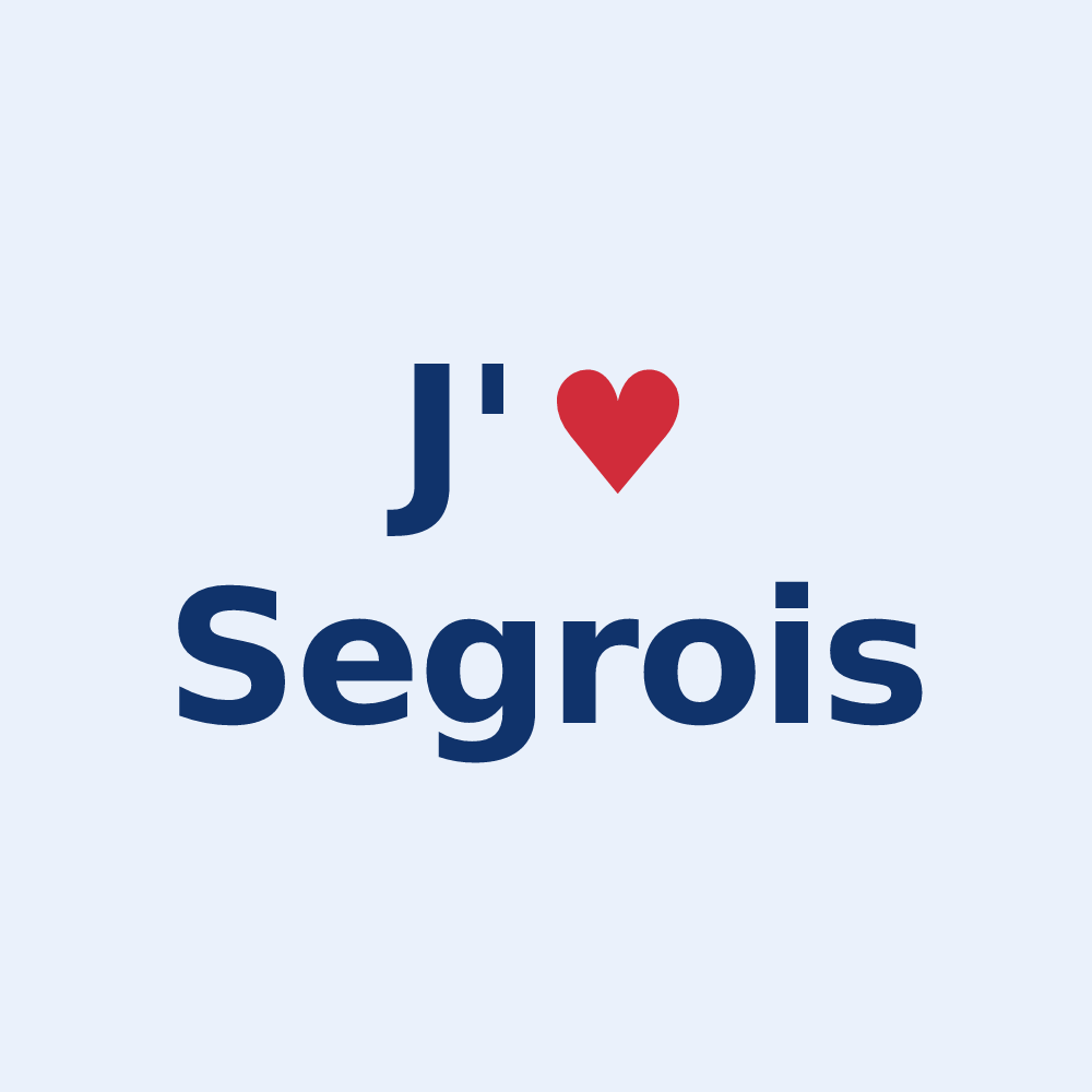 Sticker personnalisé Segrois — design J'aime Segrois