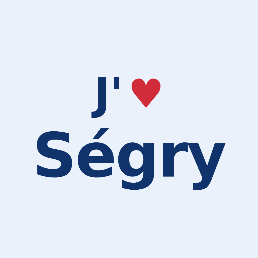 Sticker personnalisé Ségry — design J'aime Ségry