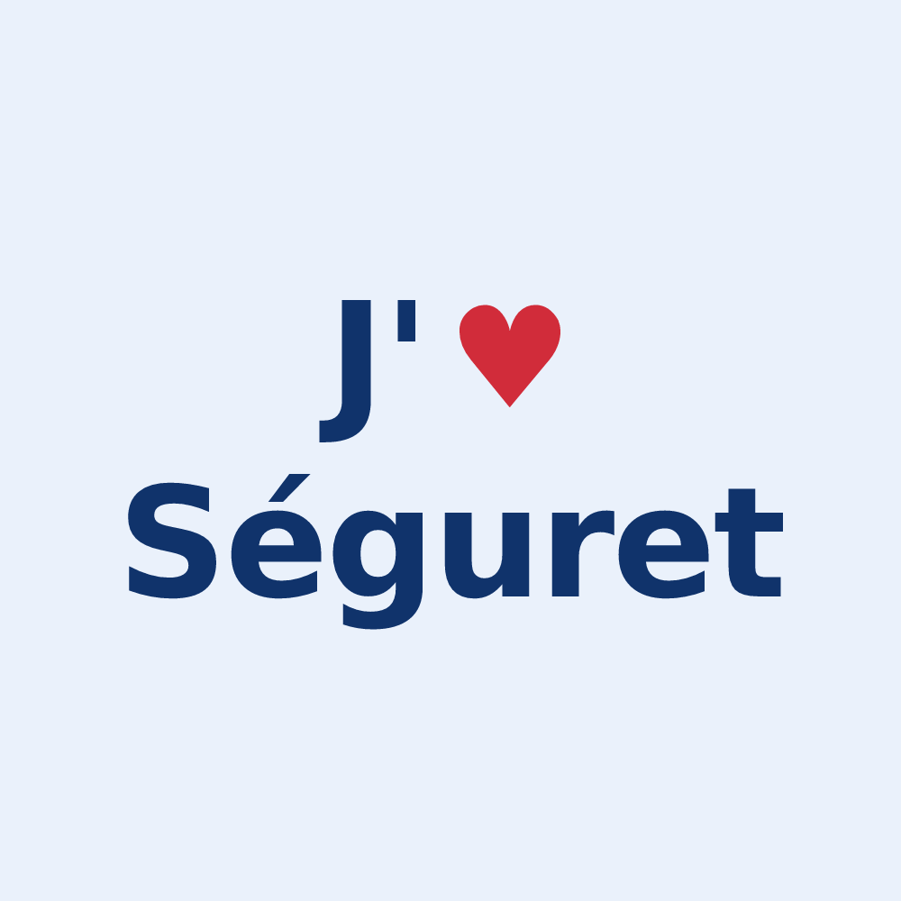 Sticker personnalisé Séguret — design J'aime Séguret