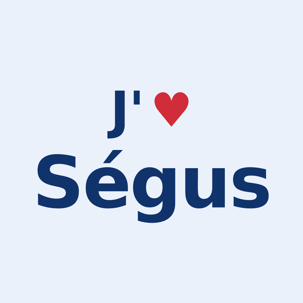 Sticker personnalisé Ségus — design « J'aime Ségus » imprimé sur le sticker