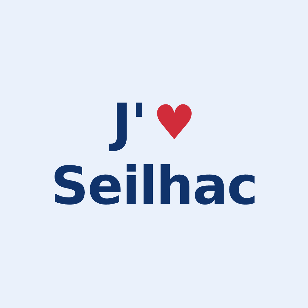 Sticker personnalisé Seilhac — design J'aime Seilhac