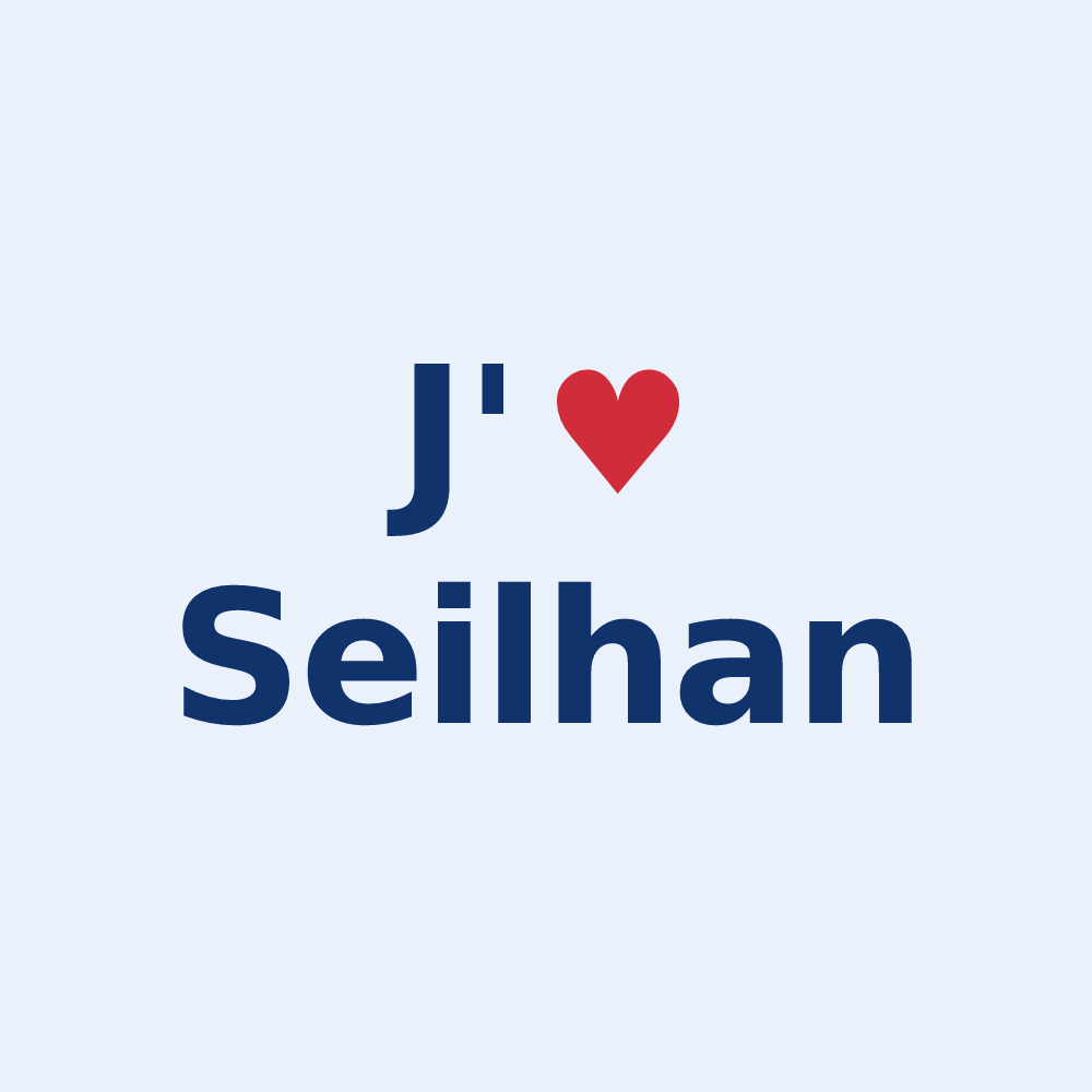 Sticker personnalisé Seilhan — design J'aime Seilhan