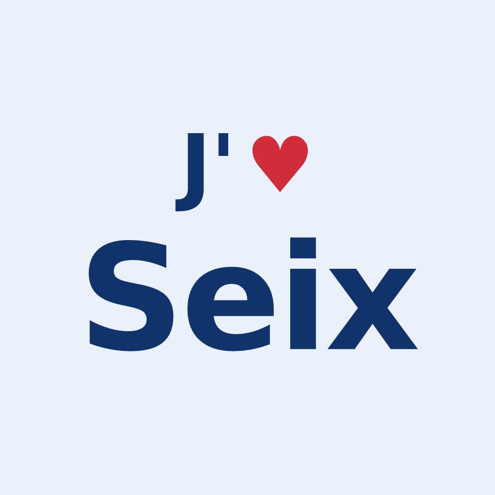 Sticker personnalisé Seix — design J'aime Seix