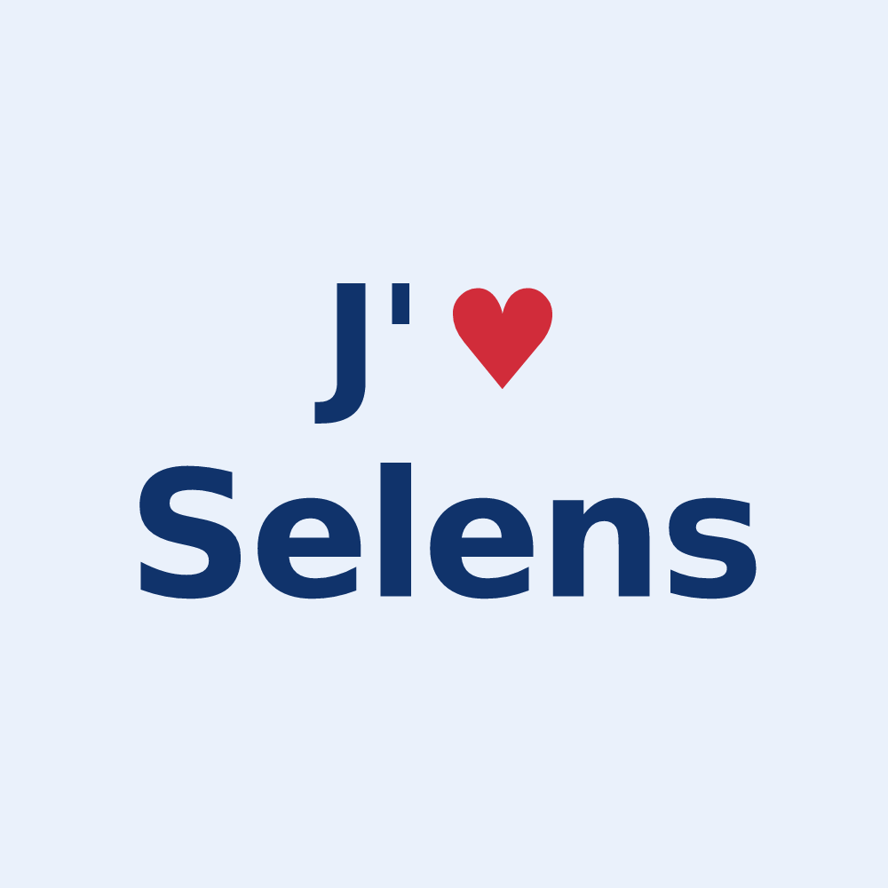 Sticker personnalisé Selens — design J'aime Selens