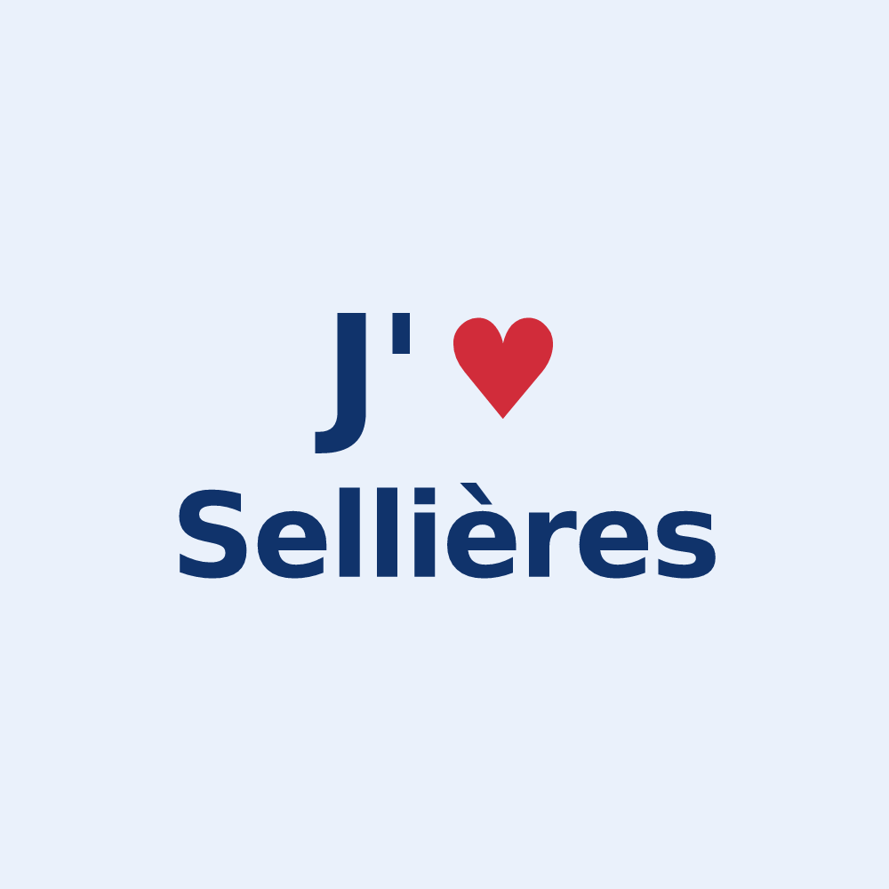 Sticker personnalisé Sellières — design J'aime Sellières