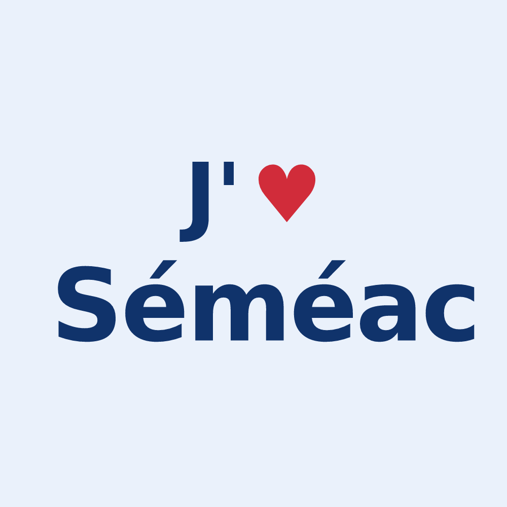Sticker personnalisé Séméac — design J'aime Séméac
