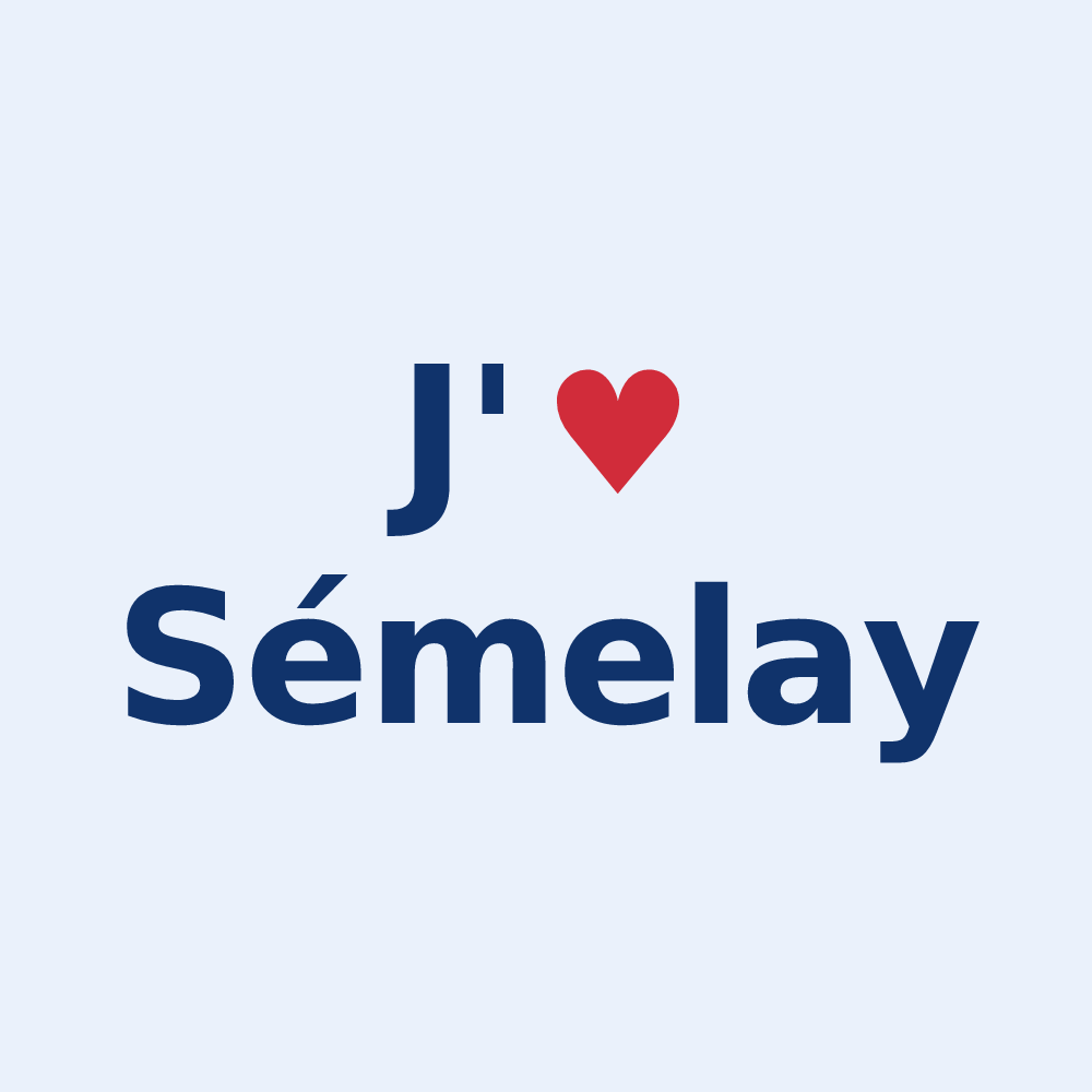 Sticker personnalisé Sémelay — design J'aime Sémelay